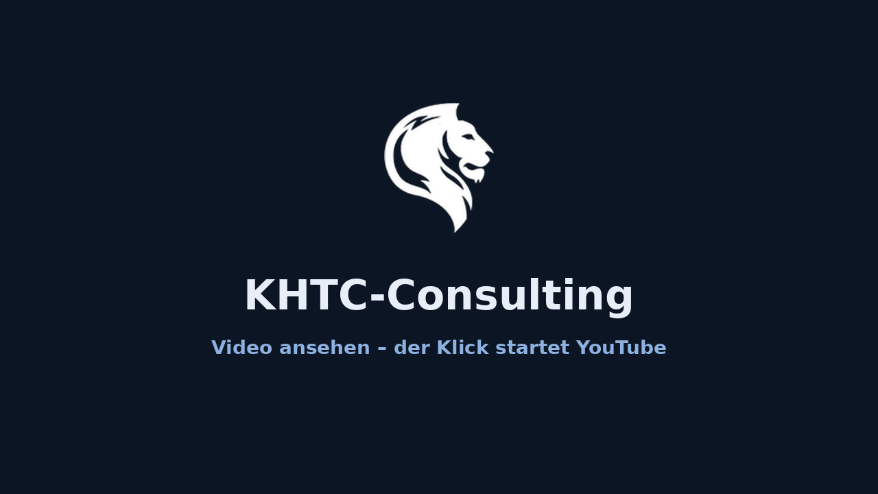 Vorschaubild: KHTC-Consulting im Video